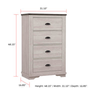 Crownmark Coralee Chest - Chalk/Grey