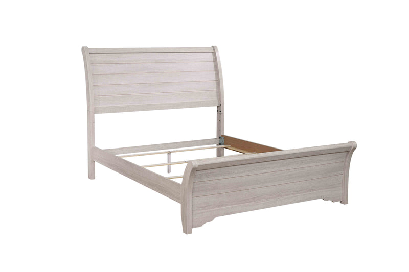 Crownmark Coralee Bed - Chalk