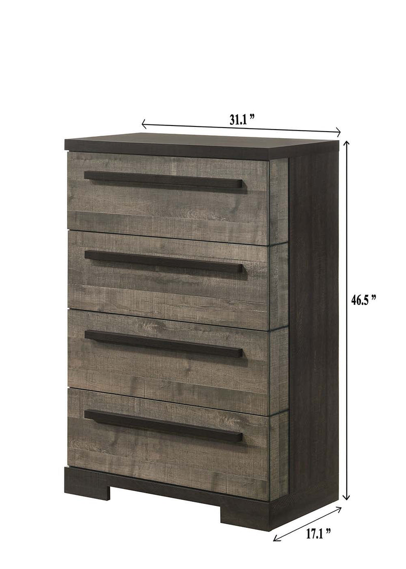 Crownmark Remington Chest - Gray Ebony