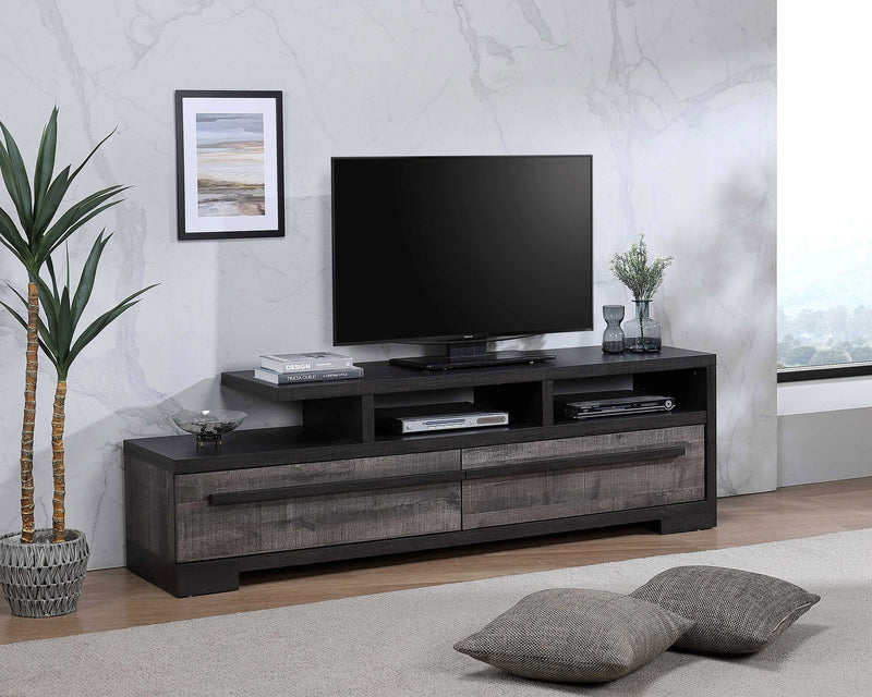 Crownmark Remington TV Stand Gray Ebony