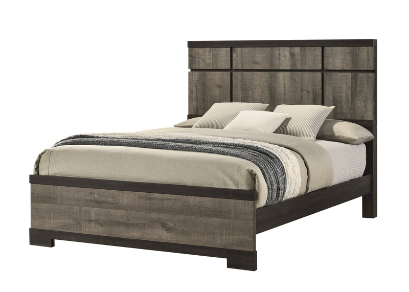 Crownmark Remington Bed - Grey/Ebony