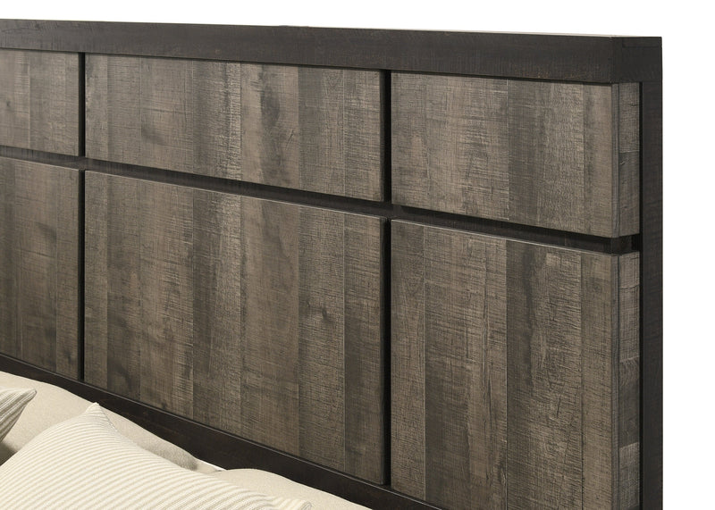 Crownmark Remington Bed - Grey/Ebony