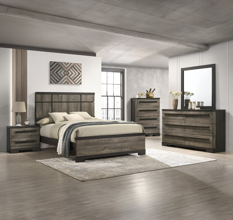 Crownmark Remington Bedroom Set - Grey/Ebony