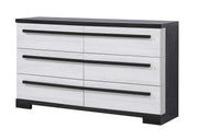 Crownmark Remington Bedroom Set - Chalk/Ebony Dresser