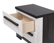Crownmark Remington Nightstand - Chalk/Ebony