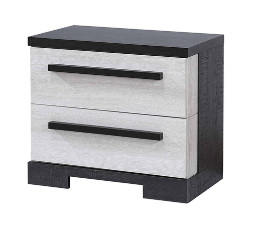 Crownmark Remington Nightstand - Chalk/Ebony