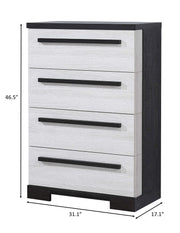 Crownmark Remington Chest - Chalk Ebony