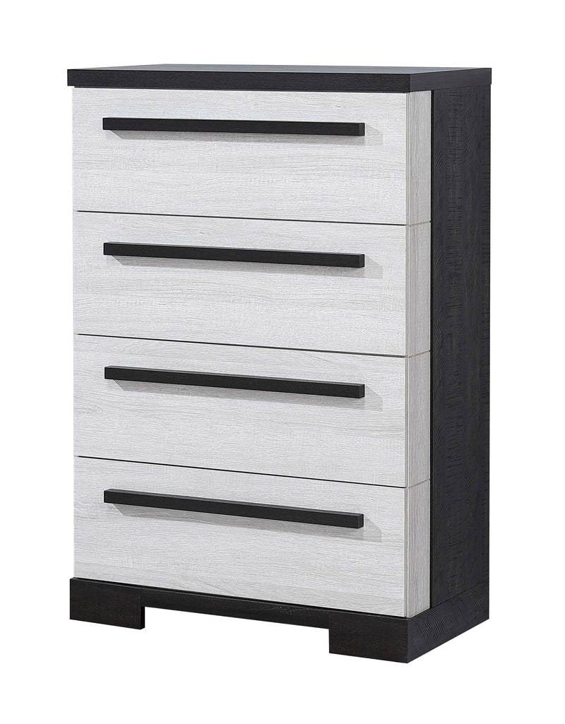 Crownmark Remington Chest - Chalk Ebony