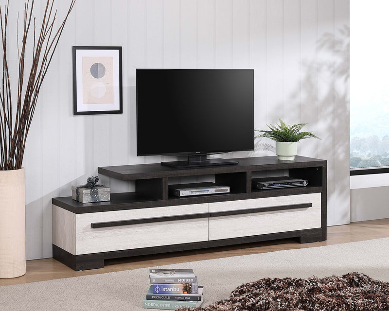 Crownmark Remington TV Stand Chalk Ebony