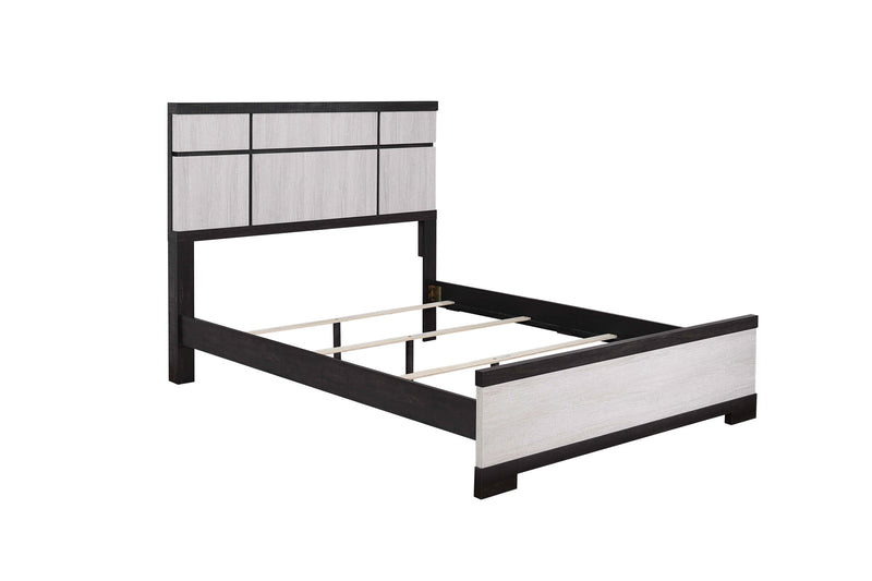Crownmark Remington Bedroom Set - Chalk/Ebony Queen Bed