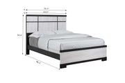 Crownmark Remington Bedroom Set - Chalk/Ebony Queen Bed