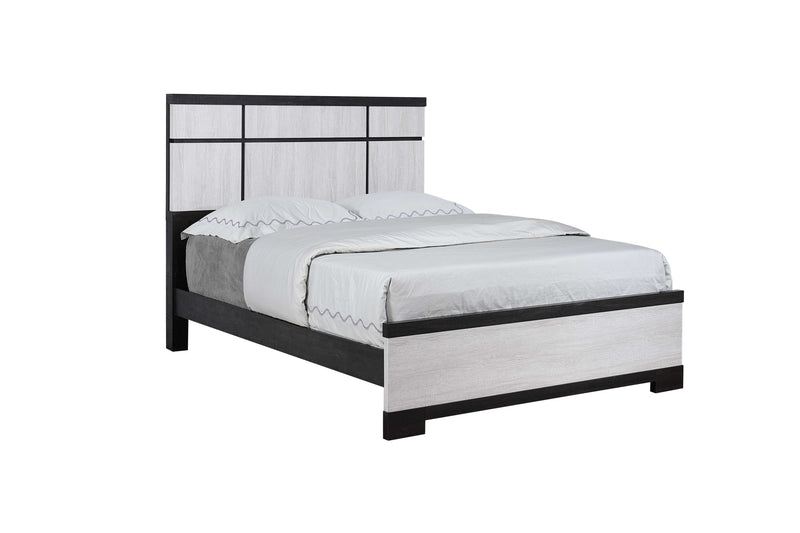 Crownmark Remington Bedroom Set - Chalk/Ebony Queen Bed