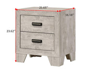 Crownmark Millie Nightstand - White