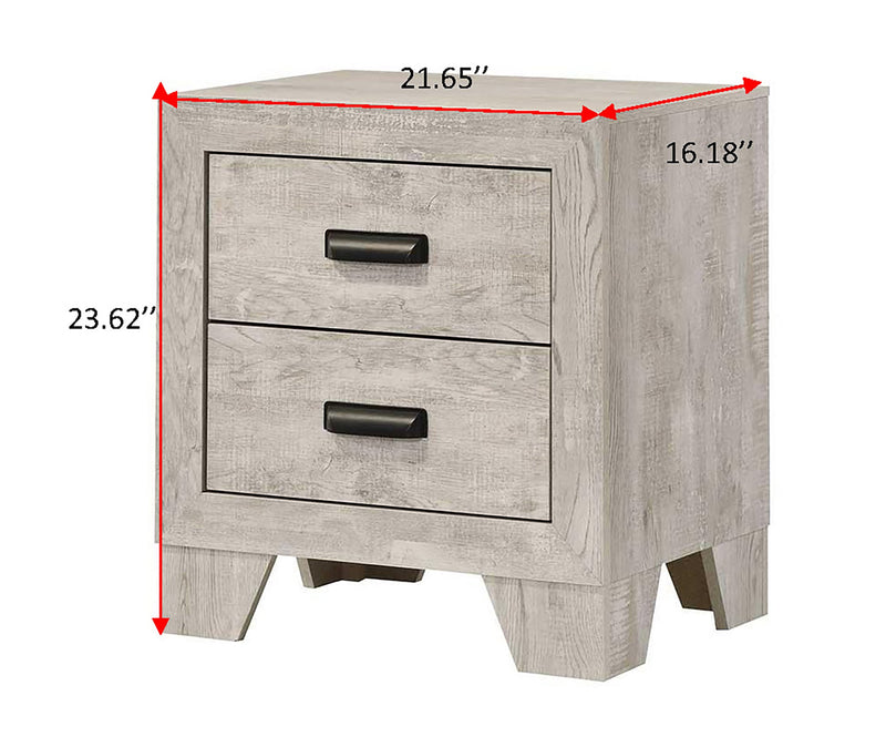 Crownmark Millie Nightstand - White