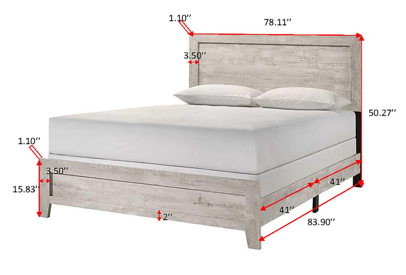 Crownmark Millie Bed - White
