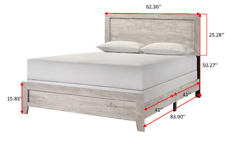 Crownmark Millie Bed - White