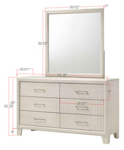 Crownmark Charlie Bedroom Set Dresser and Mirror
