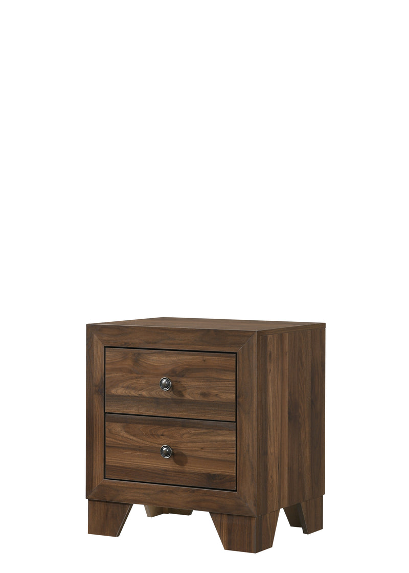 Crownmark Millie Nightstand - Brown Cherry