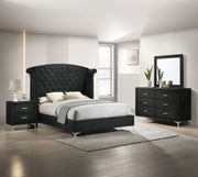 Crownmark Lucinda Bedroom Set - Black 4-Piece Bedroom Set