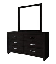 Crownmark Jaylen Bedroom Set - Black Dresser and Mirror