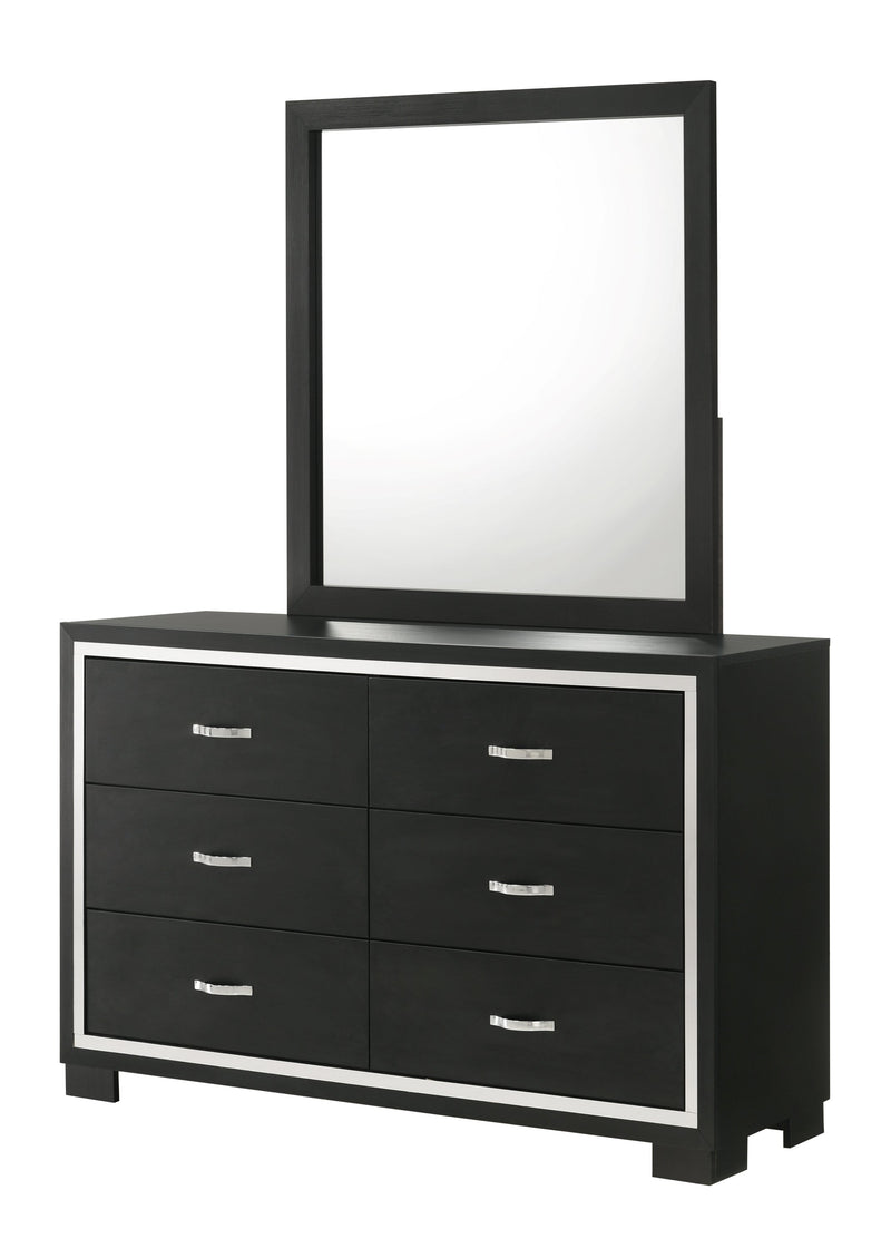 Crownmark Gennro Bedroom Set Dresser and Mirror
