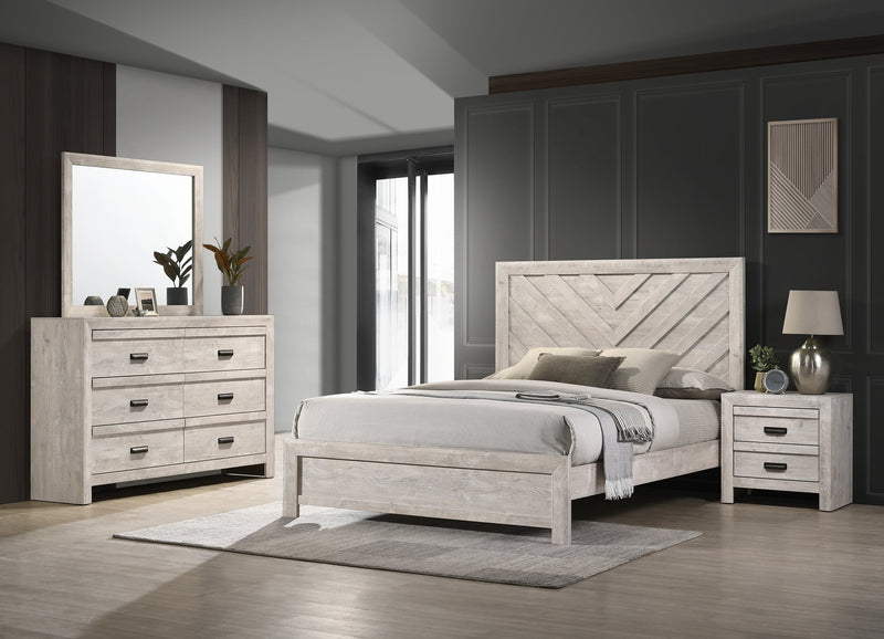 Crownmark Valor Bedroom Set - White 4-Piece Bedroom Set