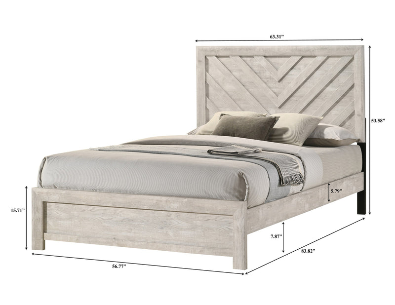 Crownmark Valor Bedroom Set - White Queen Bed