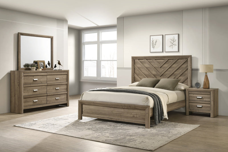 Valor Bedroom Set - Brown / Light Grey