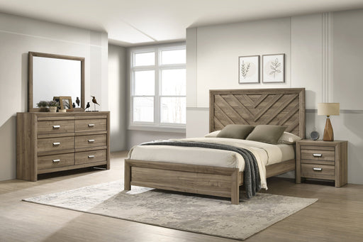 Crownmark Valor Bedroom Set - Brown / Light Grey 4-Piece Bedroom Set