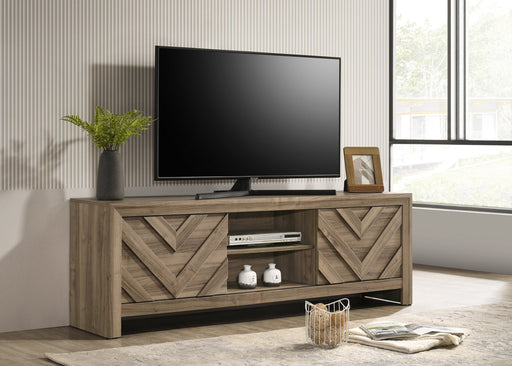 Crownmark Valor TV Stand - Light Brown