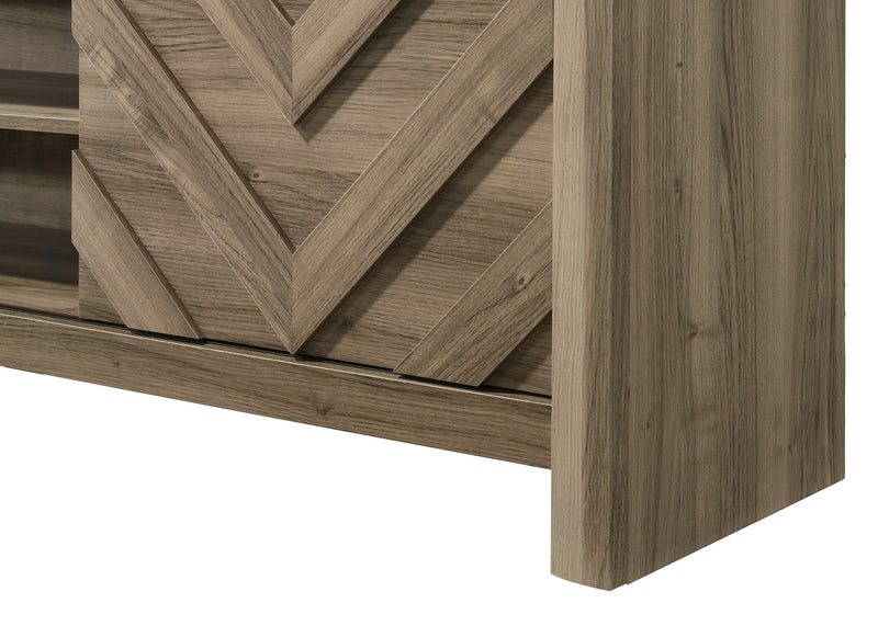 Crownmark Valor TV Stand - Light Brown