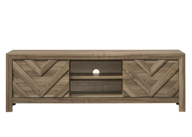 Crownmark Valor TV Stand - Light Brown
