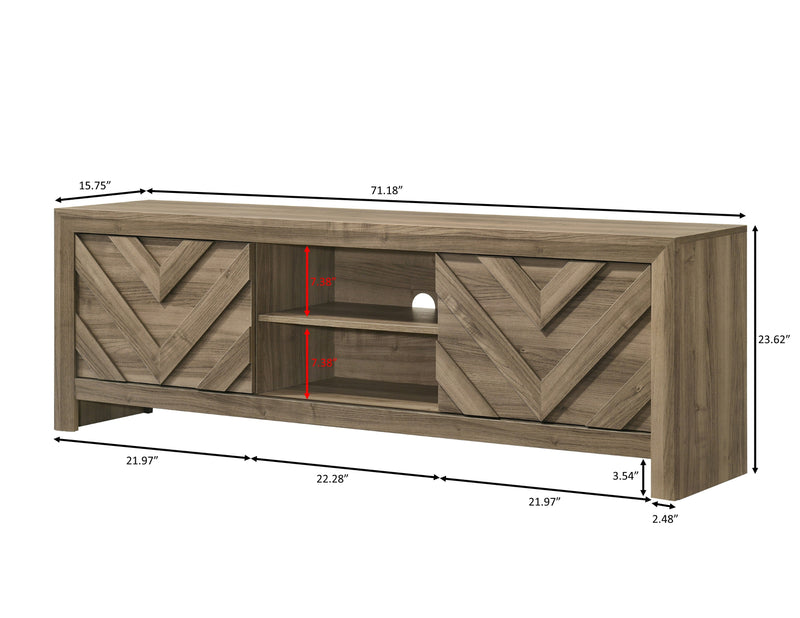 Valor TV Stand - Light Brown