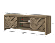 Crownmark Valor TV Stand - Light Brown