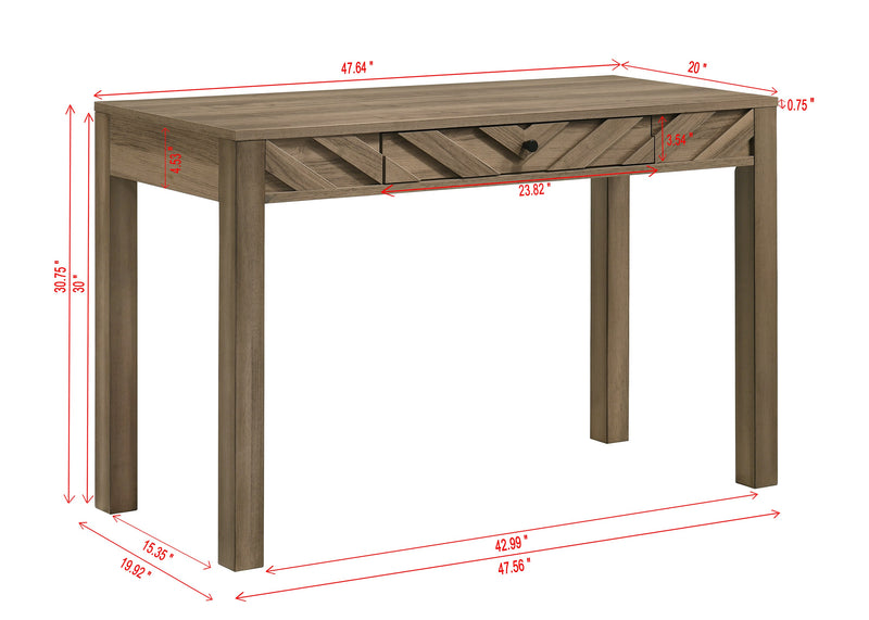 Valor Writing Desk - Light Brown