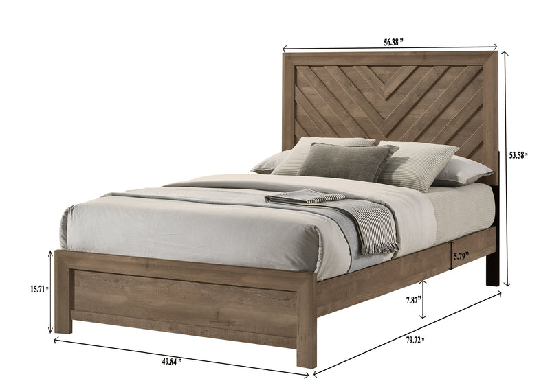 Crownmark Valor Bed - Light Brown