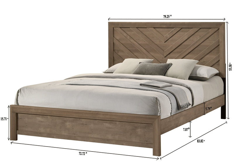 Crownmark Valor Bed - Light Brown