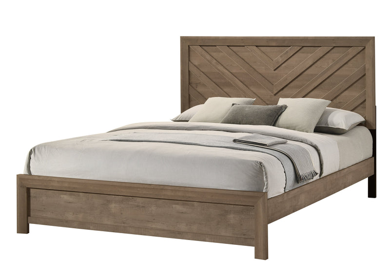 Valor Bedroom Set - Brown / Light Grey
