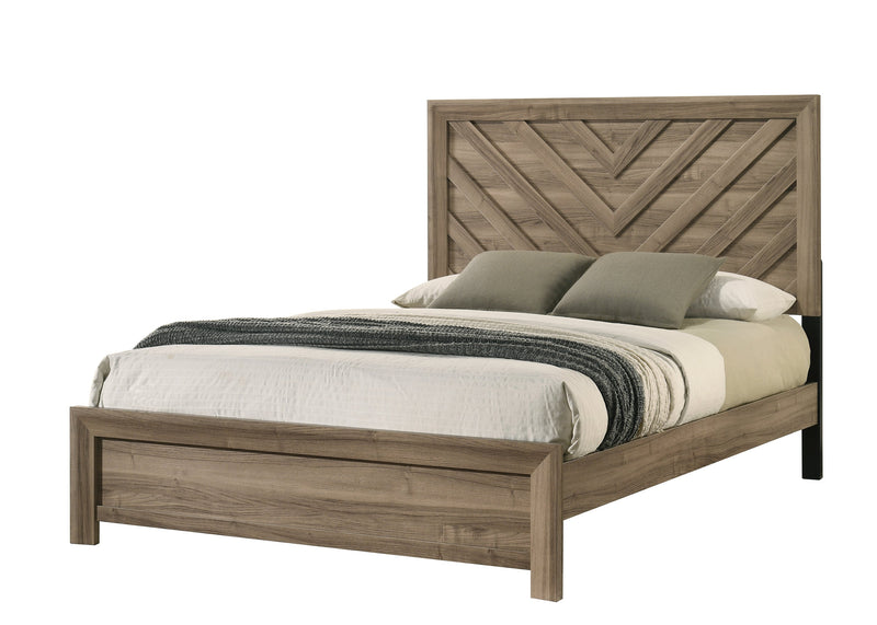 Valor Bedroom Set - Brown / Light Grey