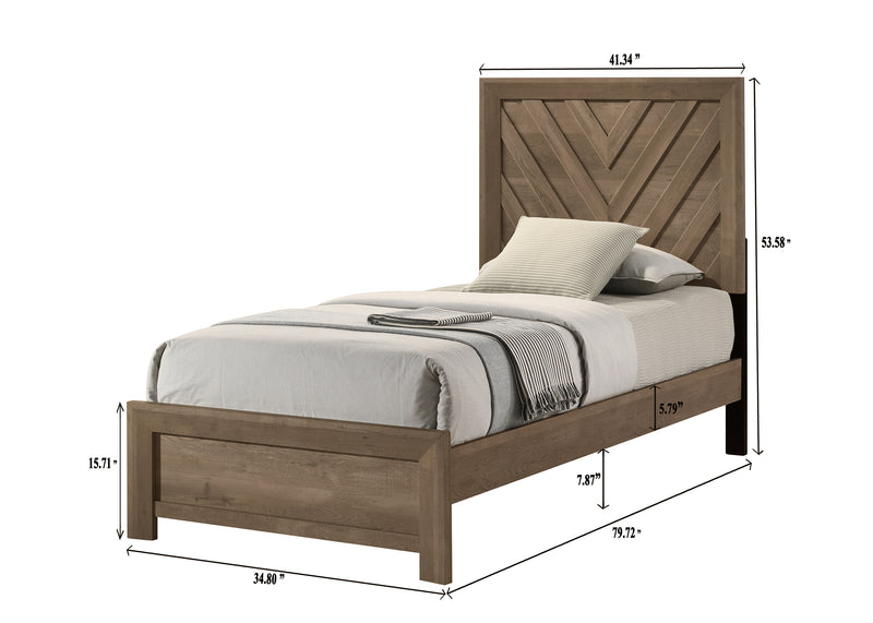 Valor Bedroom Set Light Brown