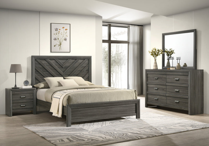Crownmark Valor Bedroom Set - Grey 4-Piece Bedroom Set