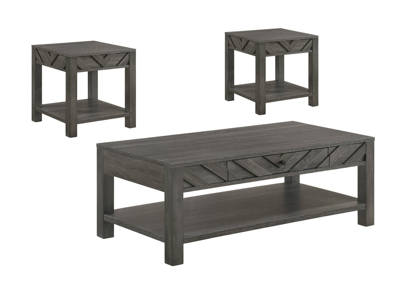 Crownmark Valor 3-Pc Cocktail Set - Grey