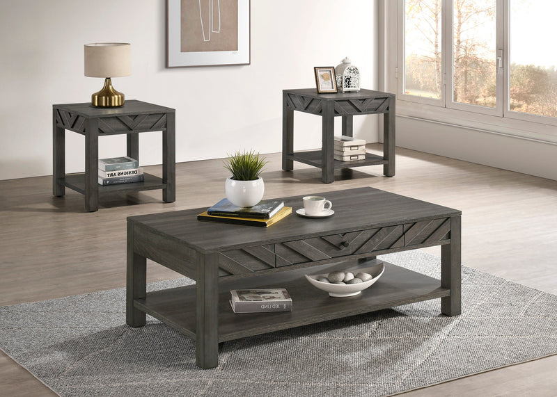 Valor 3-Pc Cocktail Set - Grey