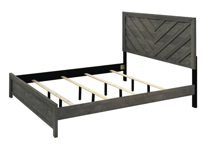 Crownmark Valor Bedroom Set - Grey King Bed