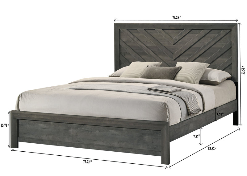 Crownmark Valor Bed - Grey
