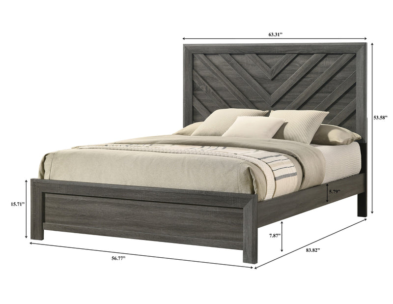 Crownmark Valor Bedroom Set - Grey Queen Bed