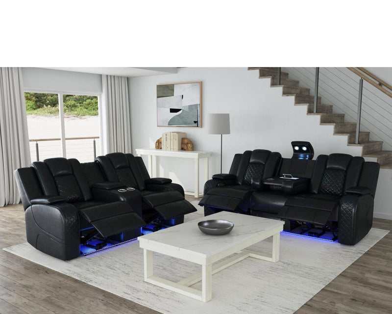 Carlo Sofa & Loveseat - Black