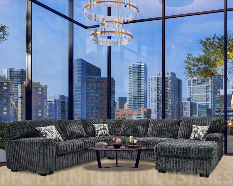 Alison Hugo Sectional - Grey
