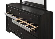 Crownmark Regata Bedroom Set - Black/Silver Dresser