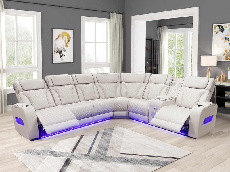 Barcelona Sand Powered Sectional